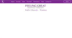 Desktop Screenshot of feelinggreatmassage.com